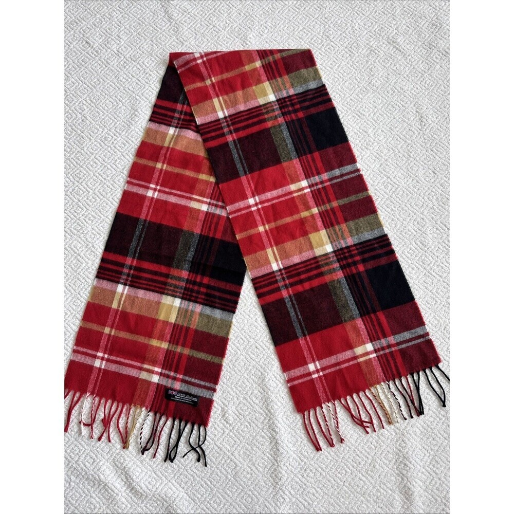 100% CASHMERE Scarf Check Tartan Plaid Wrap Plain Scarves Winter Warm